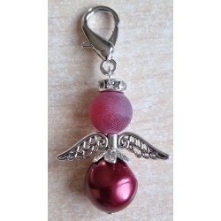 Perlen Engel bordeaux