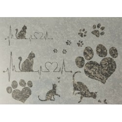 Schablone Katzen/Pfoten