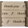 Dekoband Thank you  creme/taupe