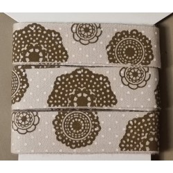 Dekoband Paisley-Muster  creme/braun