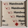 Dekoband  Handmade  creme/rot/schwarz
