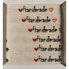 Dekoband  Handmade  creme/rot/schwarz
