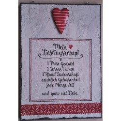 Schild Lieblingsrezept