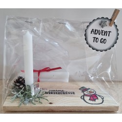 Advent to go Schneemann pink