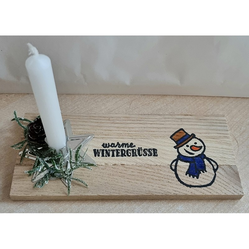 Advent to go Schneemann blau