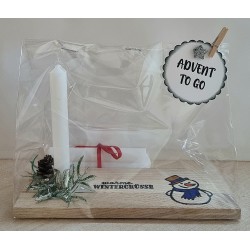 Advent to go Schneemann blau