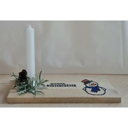 Advent to go Schneemann blau