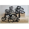 Teelicht Holz/Glas  Zwei Wichtel