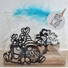 Teelicht Holz/Glas  Zwei Wichtel