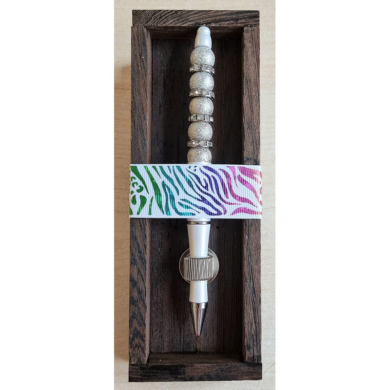 Kugelschreiber weiss/silber