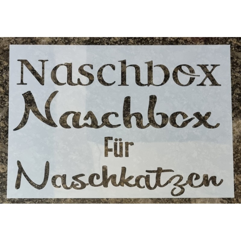 Schablone Naschbox