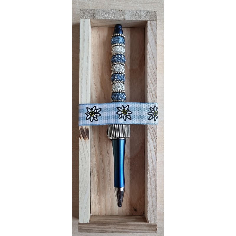Kugelschreiber blau/weiss
