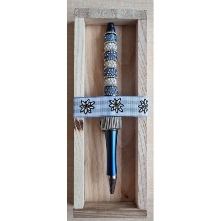 Kugelschreiber blau/weiss