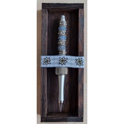 Kugelschreiber silber/hellblau