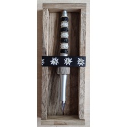 Kugelschreiber silber/schwarz/weiss