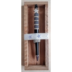Kugelschreiber schwarz/silber/stern