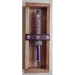 Kugelschreiber violette/silber/stern