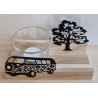 Teelicht Holz/Glas  VW Bus