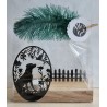 Teelicht Holz/Glas  Hund