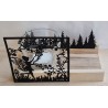Teelicht Holz/Glas  Elfe
