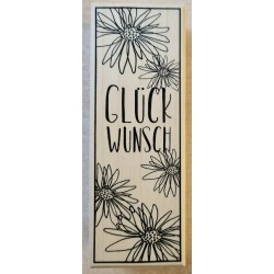 Holzstempel Glückwunsch