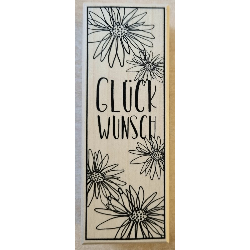 Holzstempel Glückwunsch