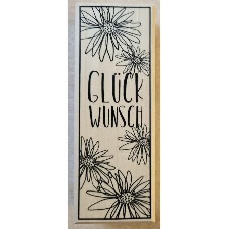 Holzstempel Glückwunsch