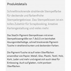 StazOn Pigment Stempelkissen schwarz
