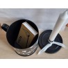Metall Tasse mit Kerze Sternenglanz