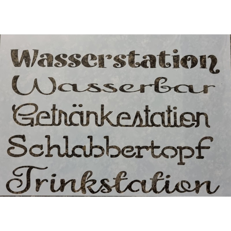 Schablone Wasserstation