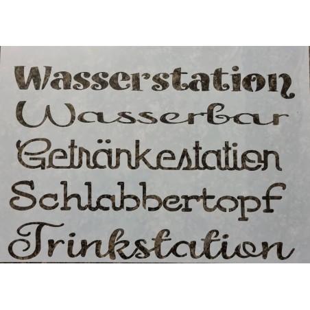 Schablone Wasserstation