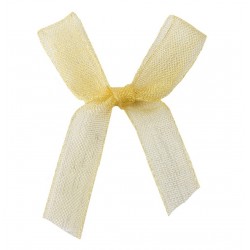 Organza Schleife hellgelb