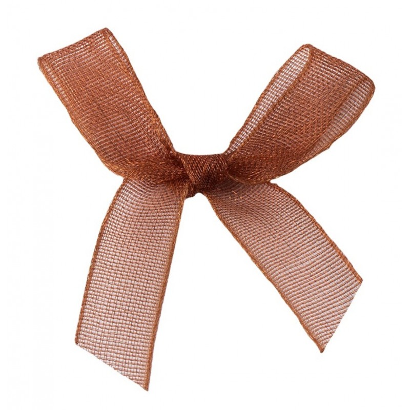 Organza Schleife mahagoni