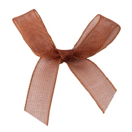 Organza Schleife mahagoni