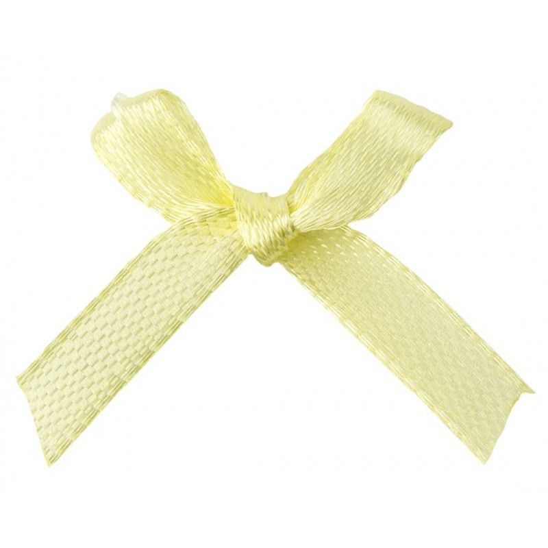 Satin Schleife hellgelb