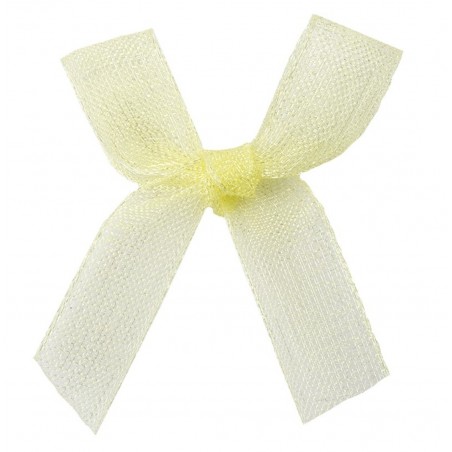 Organza Schleife hellgelb