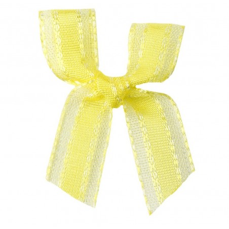 Organza/Satin Schleife gelb