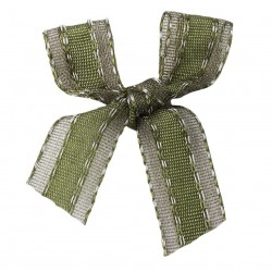 Organza/Satin Schleife olive