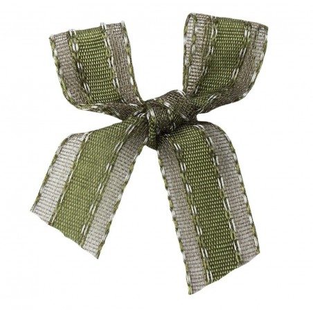 Organza/Satin Schleife olive