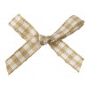 Schleife kariert beige/weiss