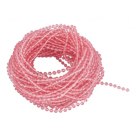 Perlenband transparent rosa