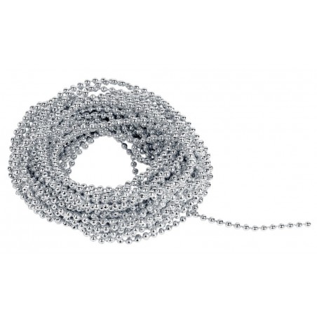 Perlenband silber