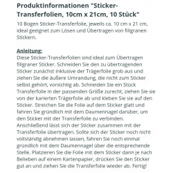 Sticker Transferfolie