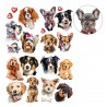 3D Diamant Pixel Sticker Hunde