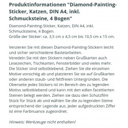 3D Diamant Pixel Sticker Katzen