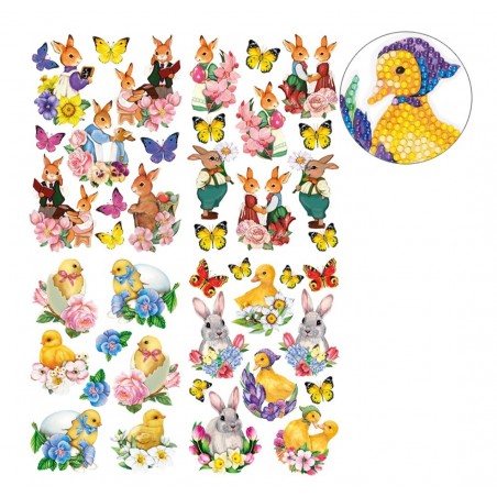 3D Diamant Pixel Sticker Ostern 1