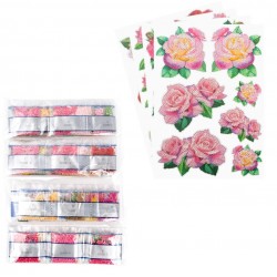 3D Diamant Pixel Sticker Rosen