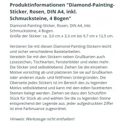 3D Diamant Pixel Sticker Rosen