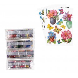 3D Diamant Pixel Sticker Blüten und Schmetterlinge