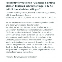 3D Diamant Pixel Sticker Blüten und Schmetterlinge